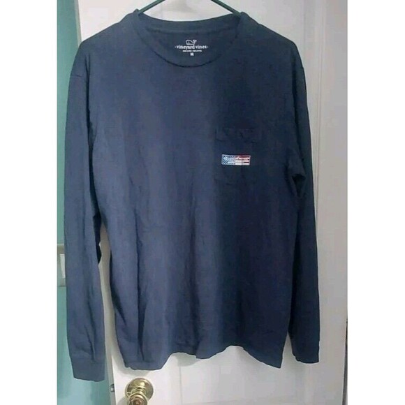 ! VINEYARD VINES T-Shirt Men’s M Crew Neck Navy Blue Martha’s Vineyard - Picture 3 of 6
